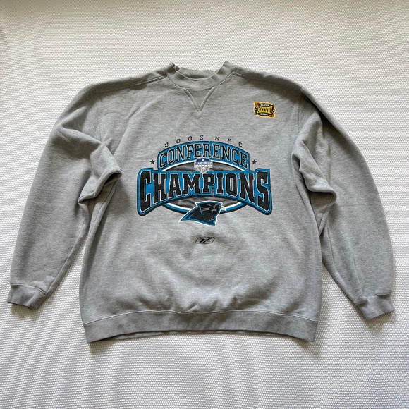 Vintage Carolina Panthers 2003 Conference Champions Crewneck Sweatshirt - Picture 1 of 5